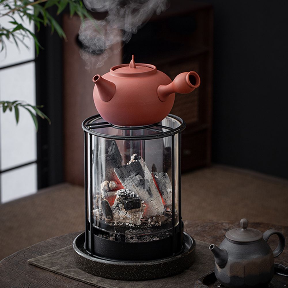 觀火玻璃碳爐圍爐鐵架煮茶器陶瓷茶壺套裝家用旅行戶外碳火燒烤爐