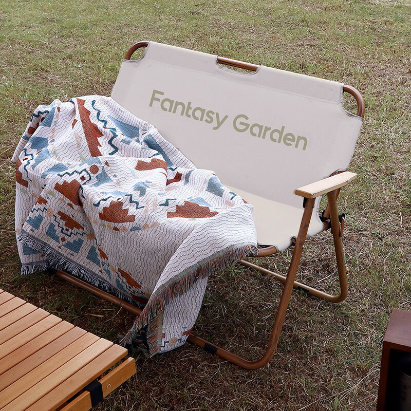 Fantasy Garden夢花園時語戶外雙人折疊椅便攜式鋁合金露營扶手椅