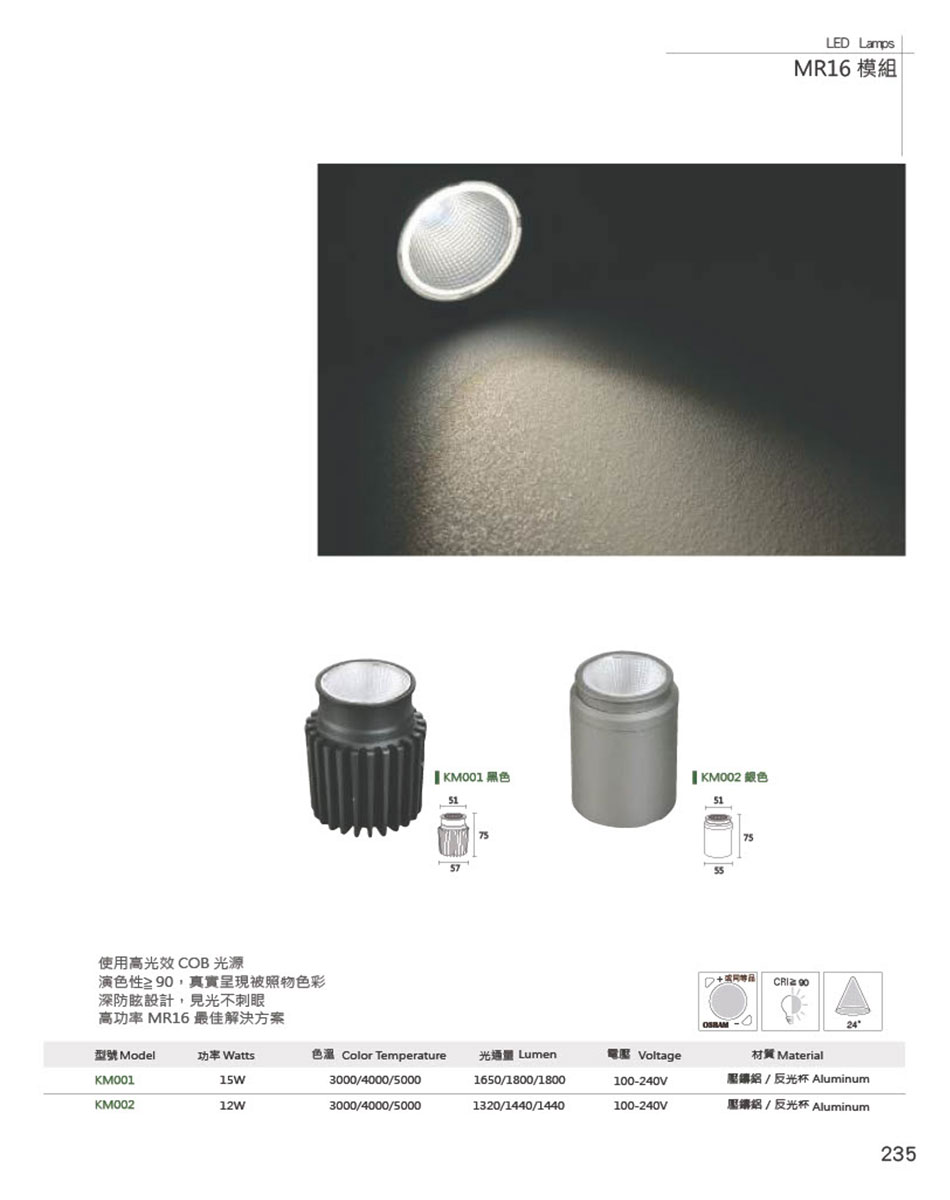 🚚〖KAO'S〗LED MR16 模組 高亮度 COB 投射 燈泡 KM001 KM002〖永光照明〗 | 永光照明直營店 | 樂天市場Rakuten