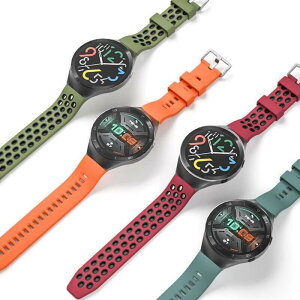 【官方款】適用華為GT2e手表帶 華為手表表帶Huawei watch GT2e硅膠純色雙色替換帶運動型手環line ID：kkon10