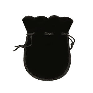 圓形絨布套-9x12cm 黑色絨布袋 包裝袋 珠寶首飾飾品束口抽繩袋 錦囊袋 福袋 絨布收納袋 佛珠袋 贈品禮品
