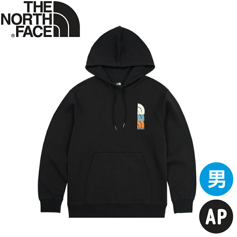 【The North Face 男 寬鬆版連帽上衣 AP《黑》】8ATA/帽T/大學T/印花T/情侶T