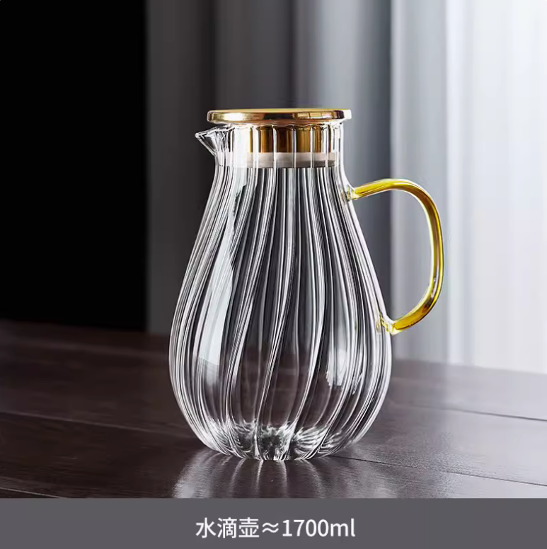 高顔值冷水壺 家用客廳裝涼白開水杯 玻璃耐高溫水壺泡涼茶瓶大容量