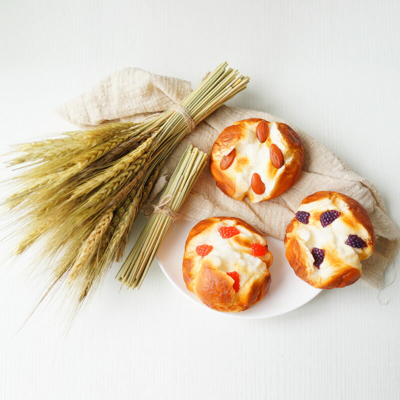 仿真果仁面包歐式割紋小面包 Lmdec假面包蛋糕食物模型展廳裝飾品