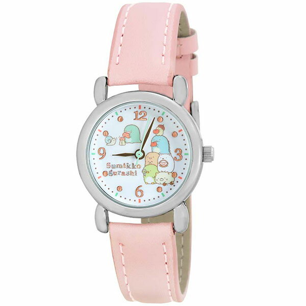 【全館95折】【角落生物皮革手錶】角落生物 高質感 皮革 手錶 粉色 日本正版 該該貝比日本精品