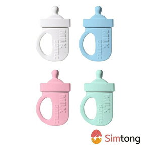 【韓國 simtong】奶瓶固齒器(四色) 寶寶固齒器 安撫玩具(附防塵盒)【六甲媽咪】