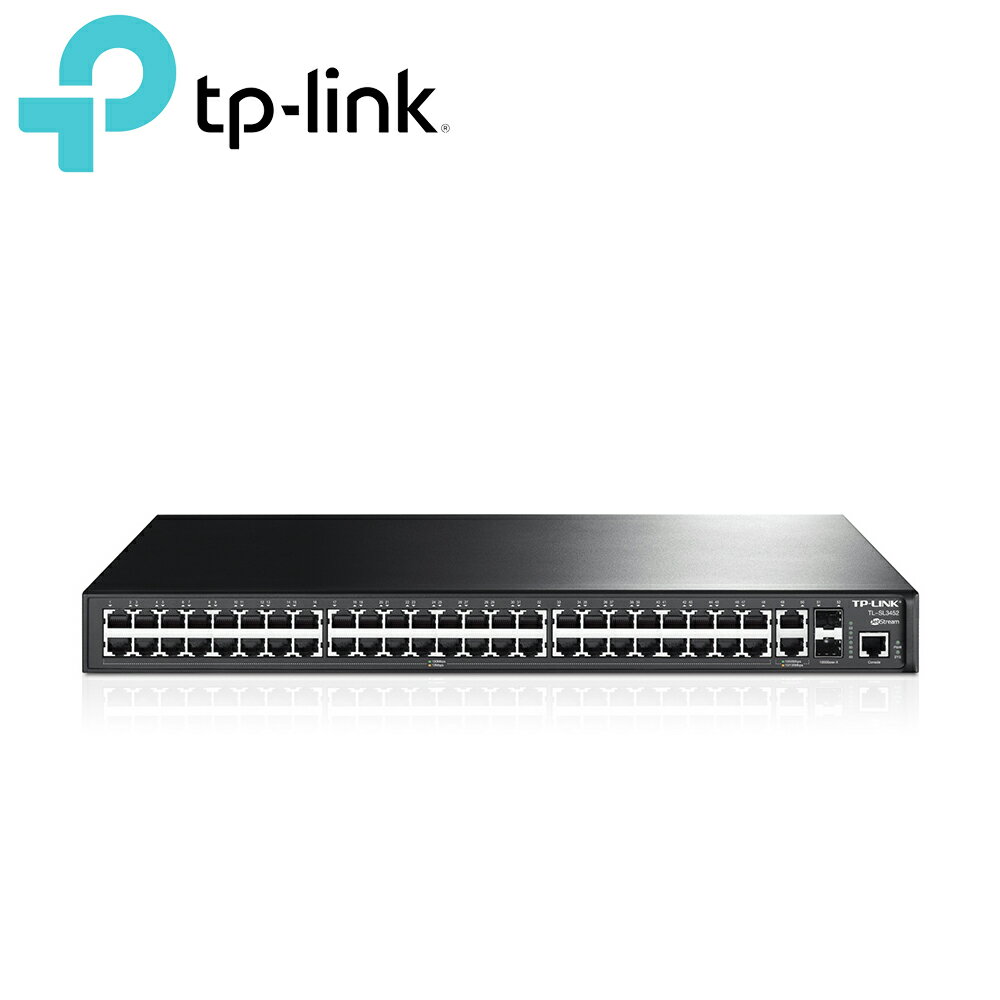 <br/><br/>  【最高可折$2600】TP-LINK TL-SL3452 JetStream 48 埠 10/100Mbps + 4 埠 Gigabit L2 網管型交換器<br/><br/>