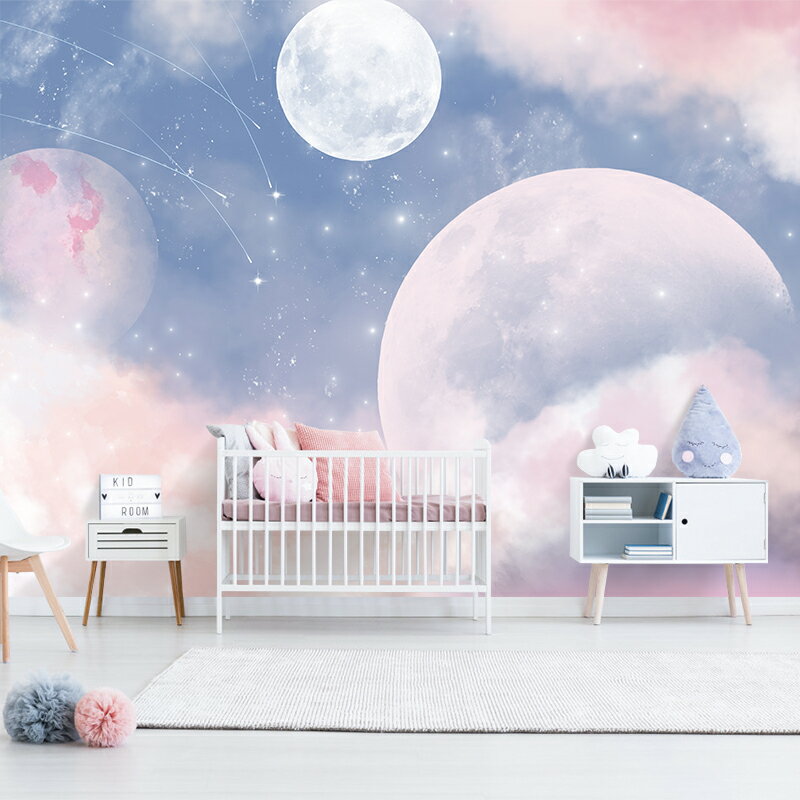 北歐ins風漸變色藝術星空桌布奶茶店客廳溫馨兒童房臥室背景墻紙