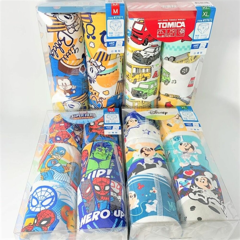 台灣製男童三角內褲(六件組) - 兒童內褲 台灣製內褲 MIT內褲 男童內褲 Disney正版授權 MARVEL正版授權 純棉內褲