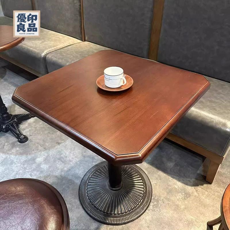 工廠直銷 特惠/免運 小戶型餐桌 茶几桌 桌子 吃飯桌 復古咖啡廳桌子 西餐廳實木小圓桌 蛋糕店民宿甜品奶茶店 餐桌椅組合可開發票 全館折扣 店長優選 y5423