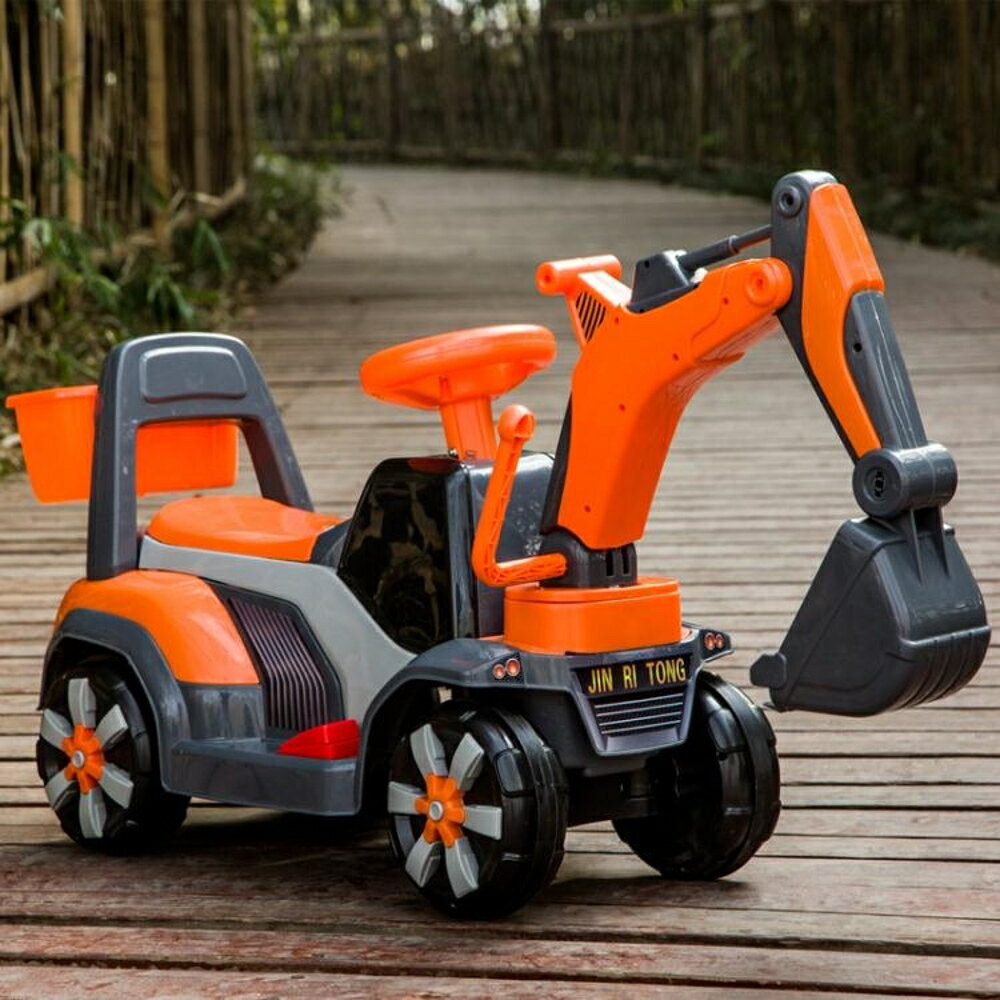 電動挖掘機玩具兒童電動挖掘機玩具車 LX 全館免運