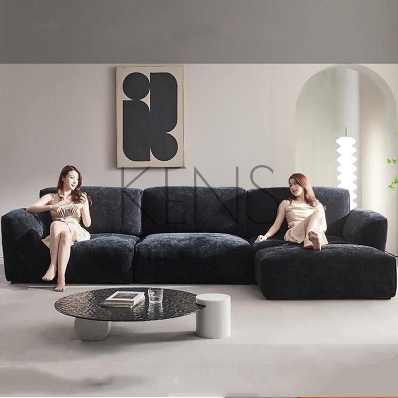 【KENS】沙發 沙發椅 意式極簡設計師大戶型直排沙發網紅Edra花瓣羽絨別墅布藝沙發組合