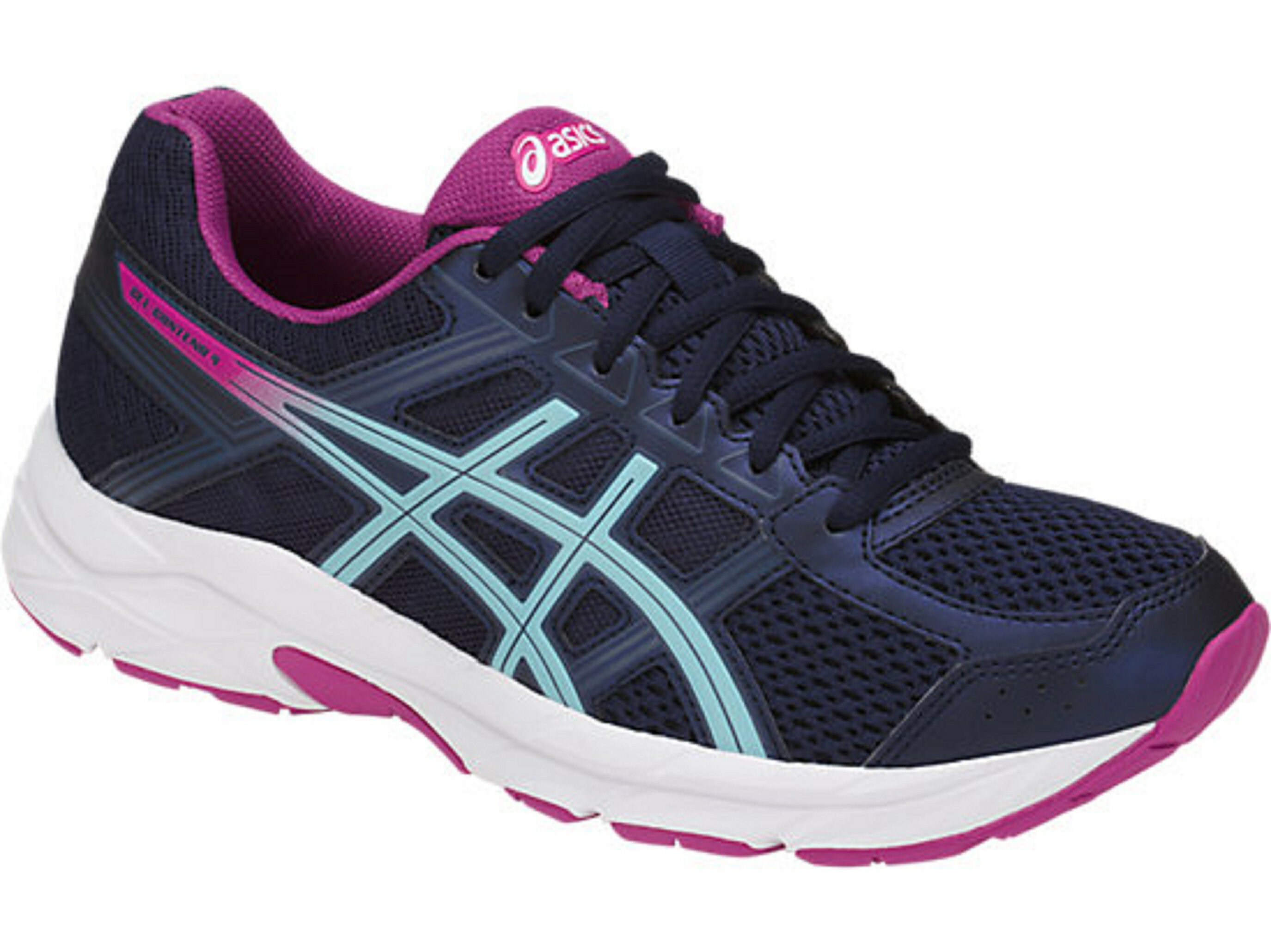 ASICS GEL-CONTEND 4 女鞋 慢跑 休閒 機能 緩衝 透氣 舒適 藍 紫【運動世界】T765N-5814