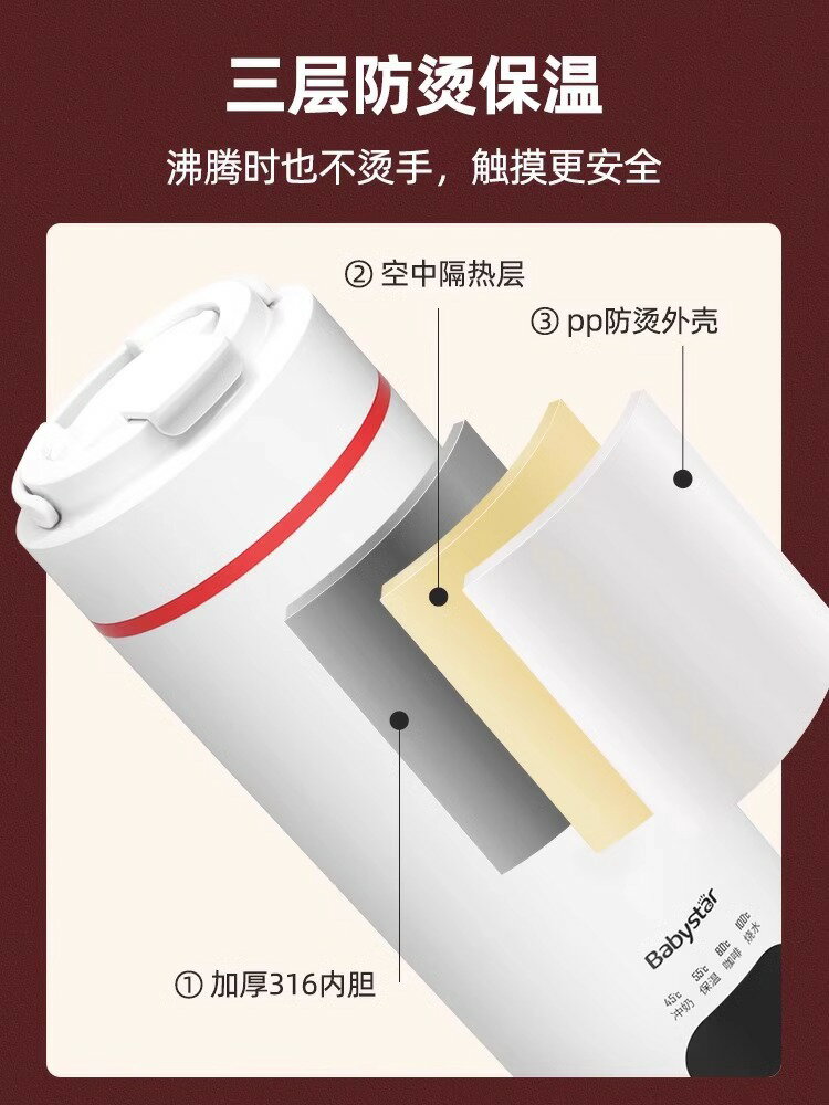 110V伏220v便攜式燒水杯壺小型電熱水壺恆溫加熱水杯迷你旅行臺灣
