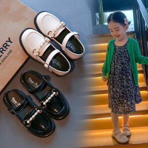 女童洋氣公主鞋年秋季新款女孩白色小皮鞋韓版中大童學生單鞋