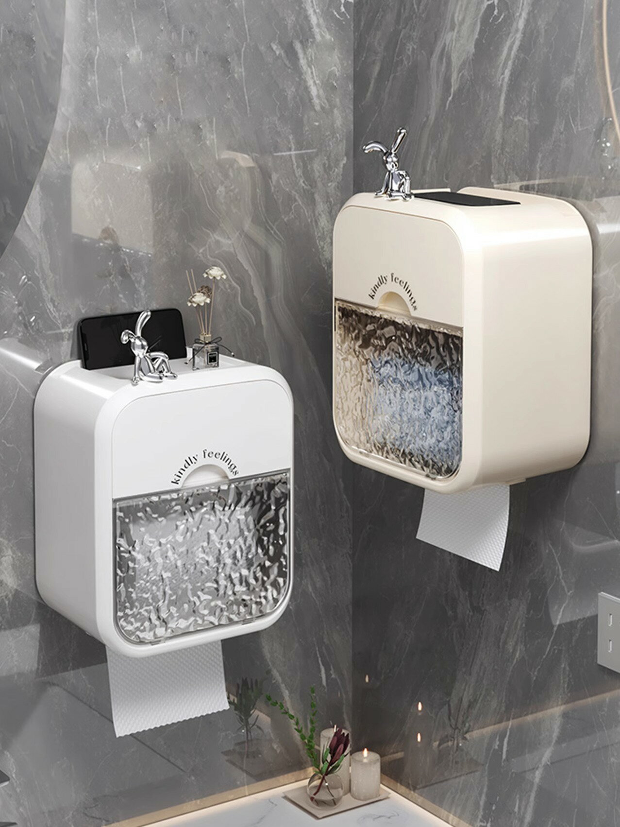 衛生間廁紙盒廁所紙巾盒洗手間壁掛式置物架免打孔防水抽紙卷紙架