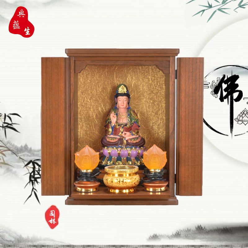 公司貨 開發票 免運 實木佛櫃供臺佛招財家用財神爺櫃觀音櫃供臺家用家用供臺新款 快速發貨