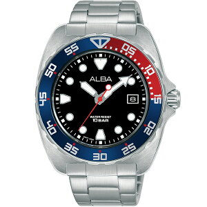 ALBA 雅柏錶 潛水風格潮流腕錶 VJ42-X317D(AS9M99X1)-41mm-黑面鋼帶【刷卡回饋 分期0利率】【跨店APP下單最高20%點數回饋】