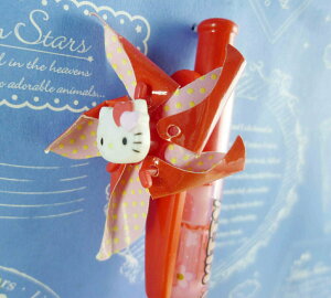 【震撼精品百貨】Hello Kitty 凱蒂貓 KITTY原子筆-風車造型-紅色 震撼日式精品百貨
