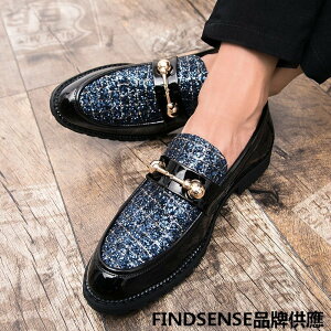 FINDSENSE品牌 四季款 新款 日本 男 高品質 簡約 商務 休閒 復古格子 舒適透氣 輕便小皮鞋 潮流鞋子