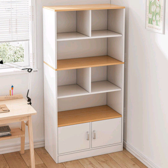 書櫃書架落地客廳簡易置物架家用靠墻收納櫃臥室櫃子儲物櫃辦公室-快速出貨