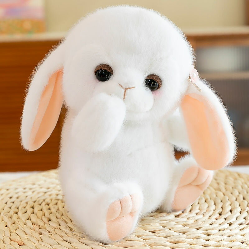 高端仿真趴趴兔子公仔小白兔玩偶吉祥物娃娃可愛抱枕毛絨玩具女孩