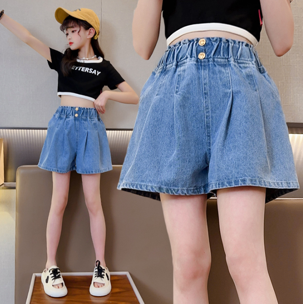 夏季新款韓版時尚女童寬鬆薄款休閒牛仔褲HD038