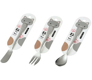 日本製 Echo 貓咪餐具 湯匙/叉子/奶油刀(小) 可當兒童餐具＊夏日微風＊