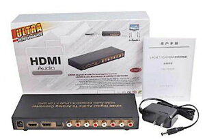 [3大陸直購] AIS 艾森 HDMI 轉 AV 模擬 LPCM 7.1 CH 數位音頻轉換器 HDMI轉 7RCA 音響 4K*2K -HDCN0033M1_GG2