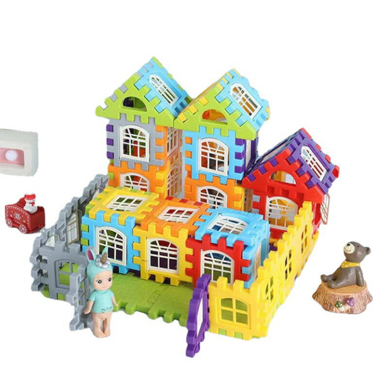 積木玩具塑料拼裝拼插3-6歲男女幼兒園啟蒙益智兒童圣誕成年智力