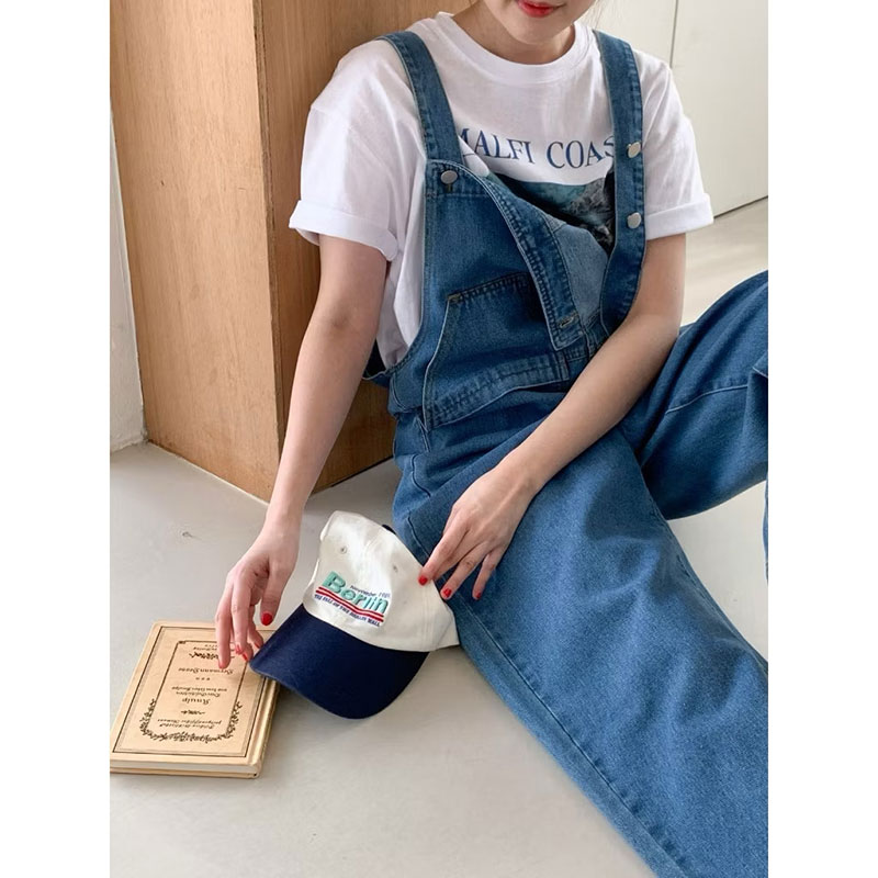 ANNAS 正韓牛仔吊帶褲 寬鬆牛仔褲 連身牛仔褲 1