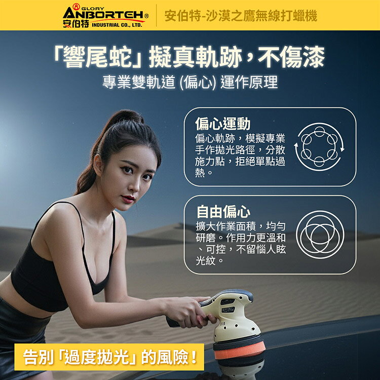限量送-洗車水桶+洗車布10入【安伯特】沙漠之鷹無線打蠟機 (一年保固) 自助洗車 汽車美容 拋光機 汽車打蠟機 9