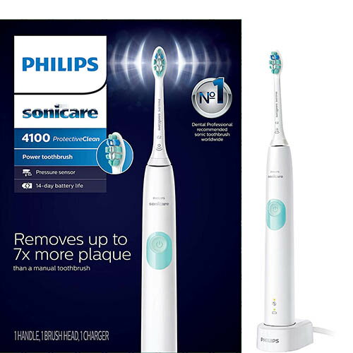 Philips【美國代購】飛利浦 電動牙刷 Sonicare ProtectiveClean4100 HX6817/01 - 白色