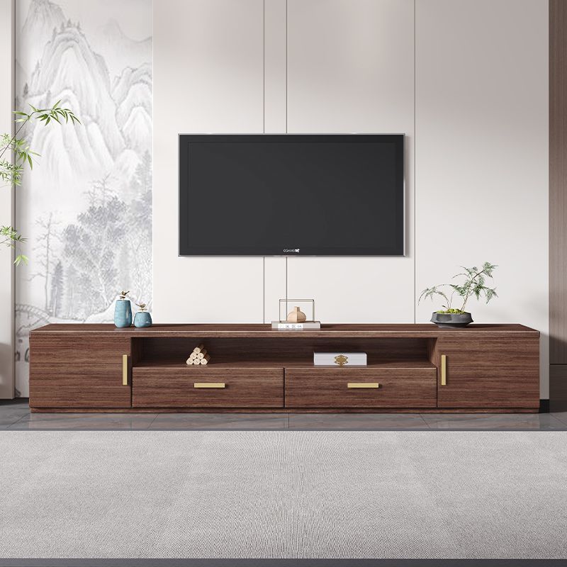 電視柜茶幾實木胡桃木落地中式一體組合客廳小戶型古風簡約新款 h7222