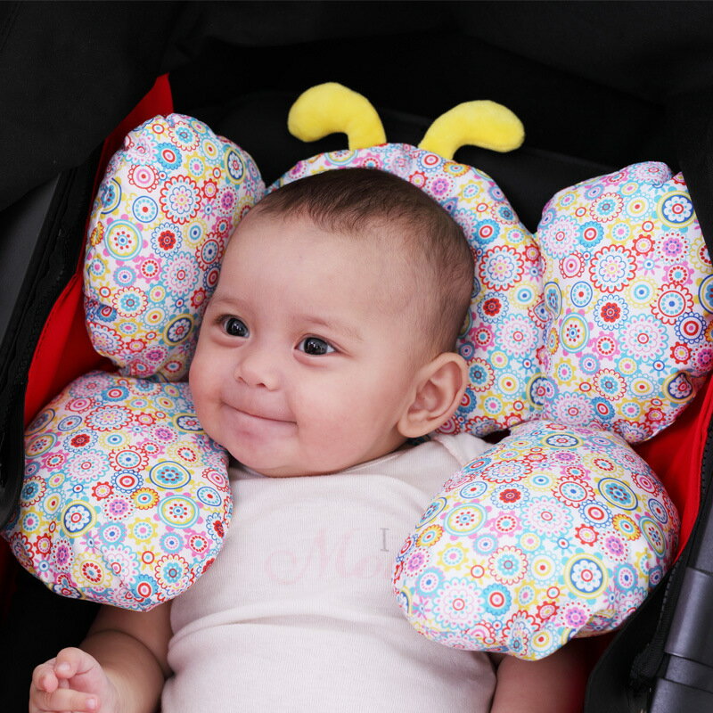 0-1歲寶寶手推車防扁頭定型枕兒童座椅護頭枕旅行睡覺嬰兒枕頭