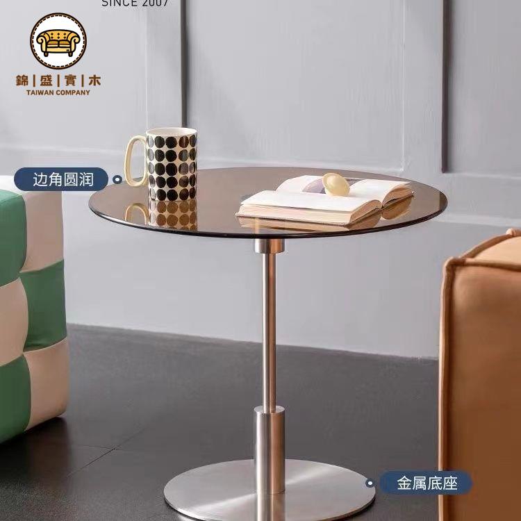 免運 【附發票】茶幾 邊桌 沙發桌 圓形茶几 客廳茶幾 茶桌 ins風高檔圓形小茶幾網紅輕奢小圓桌茶幾簡約客廳現代北歐不銹鋼特惠/店長推薦新品 工廠直銷 折扣 j533