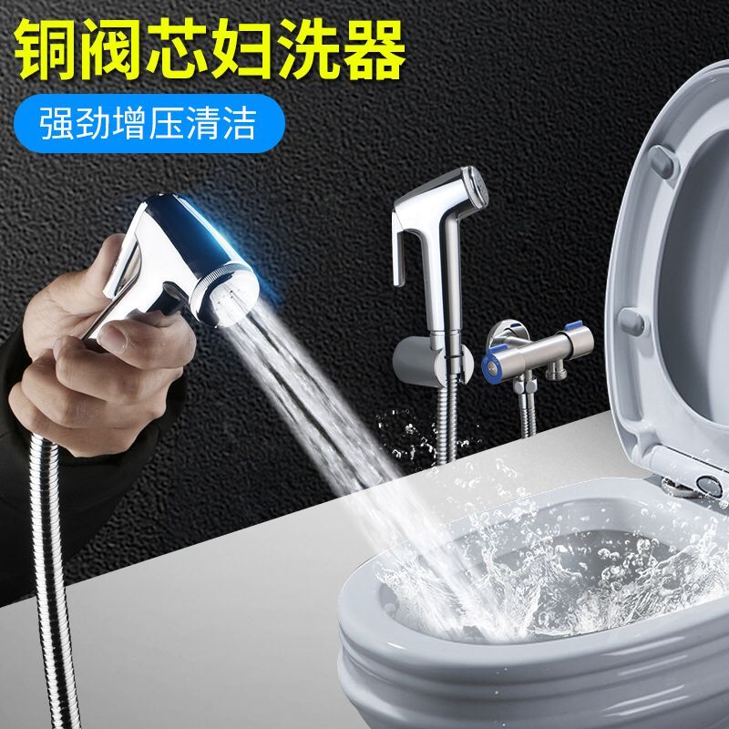 馬桶噴槍水龍頭伴侶沖洗器增壓手持廁所清洗噴頭衛生間婦洗器高壓