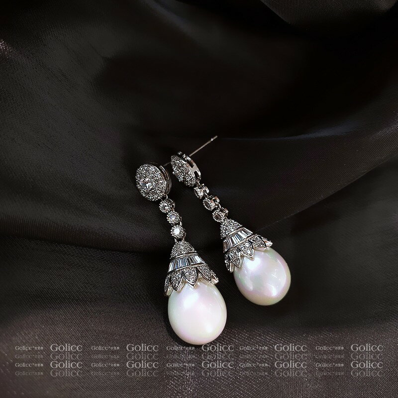 限量重工高定版◆古里雅公主珍珠耳釘女純銀針耳環耳飾2021年新款