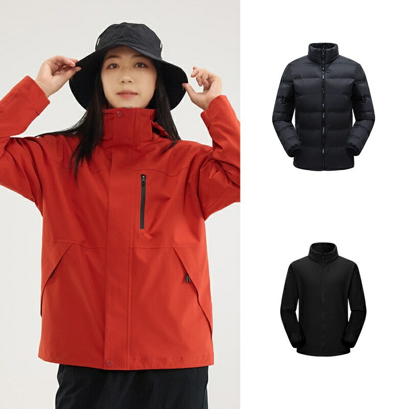 現貨+預購 衝鋒衣防風外套-三合一機能保暖男女外套7色74jm4【獨家進口】【米蘭精品】