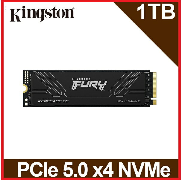 Kingston 金士頓 FURY Renegade G5 SFYR1S/2T0 1TB PCIe 5.0 NVMe M.2 SSD