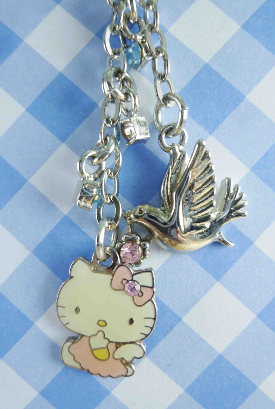 【震撼精品百貨】Hello Kitty 凱蒂貓 KITTY手機提帶-銀鍊飛鳥 震撼日式精品百貨