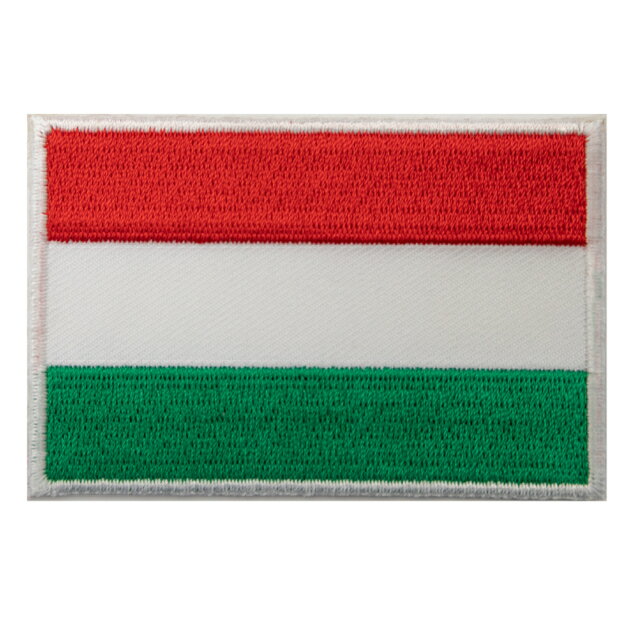 匈牙利 國旗 熨燙布章 Flag Patch 電繡裝飾貼 布章 徽章刺繡 布貼 熨斗燙布貼紙 手提袋 熱燙布章