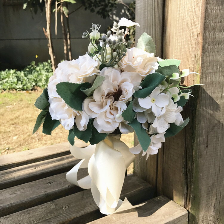 影樓新款手捧花森系拍照婚紗攝影道具簡約韓式婚禮新娘手拿花束