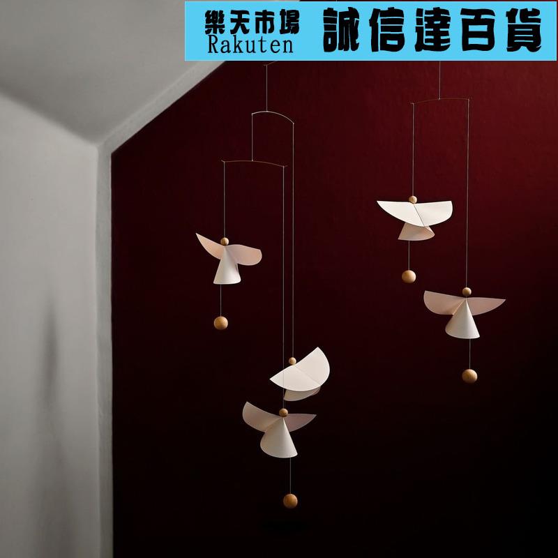 吊飾 掛飾 ins兔子裝飾天使掛飾北歐嬰兒床鈴丹麥燕子平衡空中吊飾旋轉風鈴