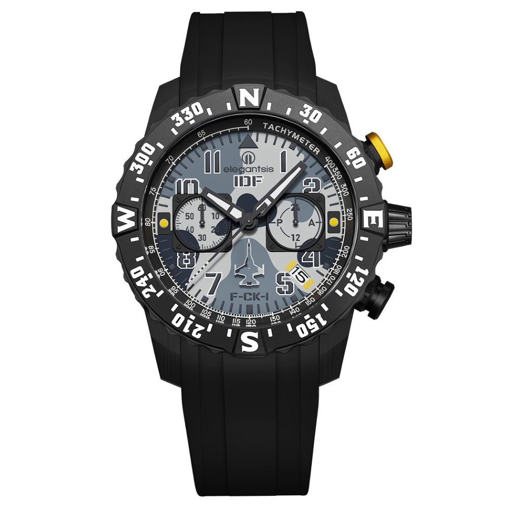 elegantsis 傑本尼氏 ELJO43QS-IDF-VB02LC  IDF-經國號特別限定款石英腕錶  43.0mm｜樂天領券現折★全館特惠中★指定刷卡回饋10%