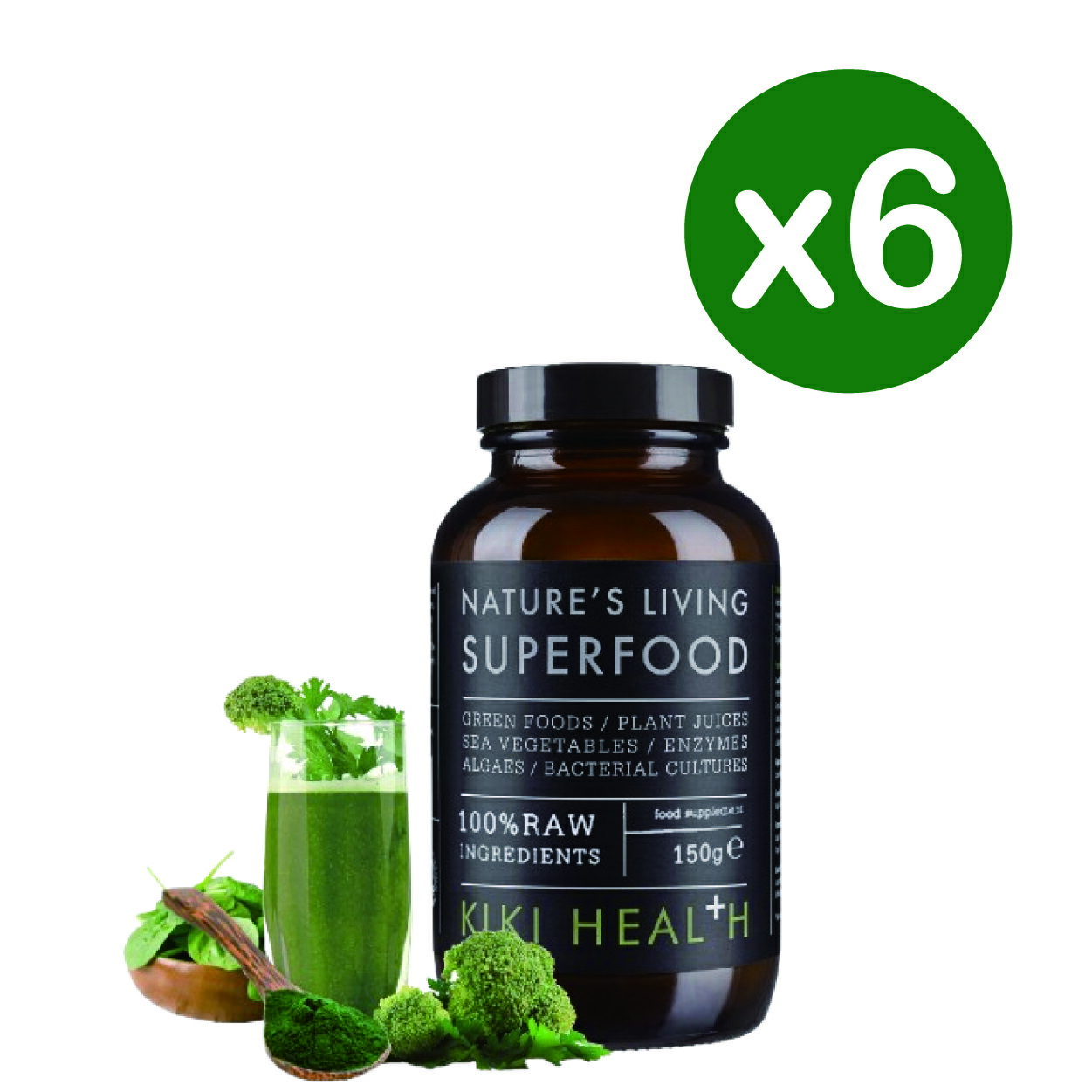奇奇保健 綠歐蕾益生菌150gx6 (綠拿鐵、超級食物、superfood)