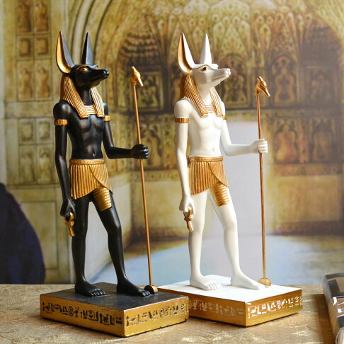 木乃伊禮品歸來埃及神像阿努比斯狗神擺件荷魯斯守護神旅游紀念品 0