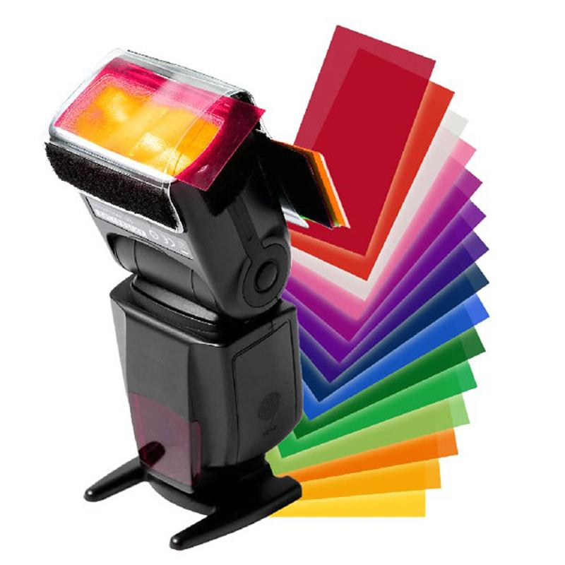 色溫片 機頂閃光燈濾色片套裝 色紙12色 通用 MK910閃燈濾色片