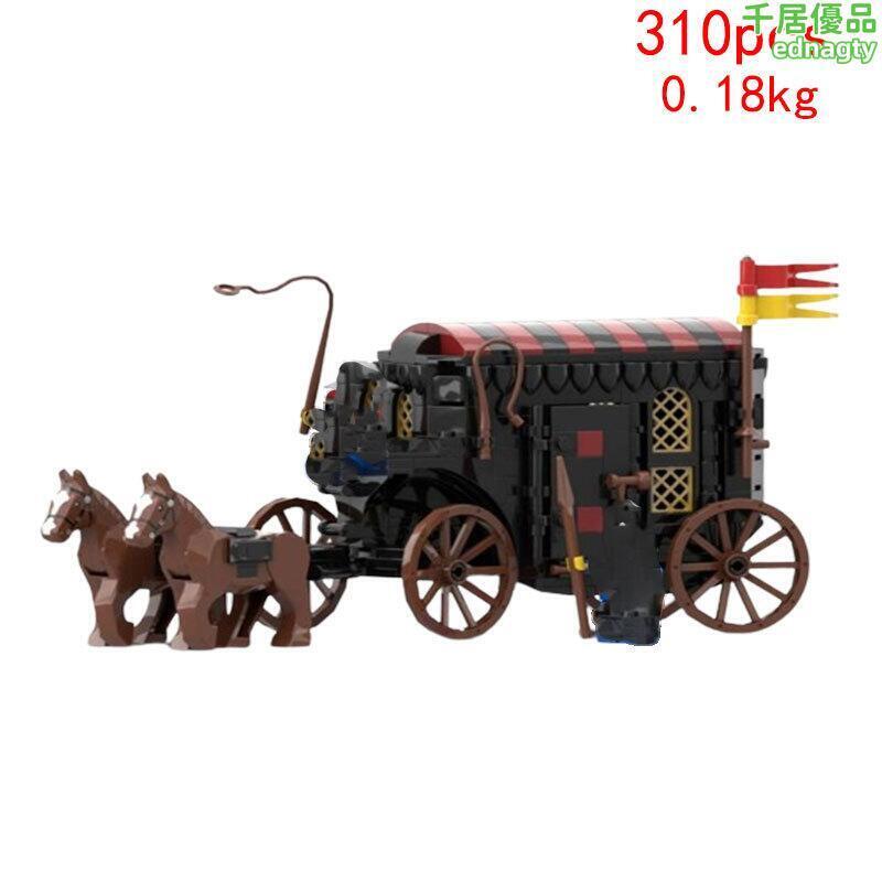 【好康】moc-127645小顆粒拼裝積木馬車模型