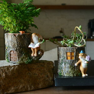 創意可愛小兔子花器多肉花盆家居裝飾品桌面擺件陽臺田園情侶禮物